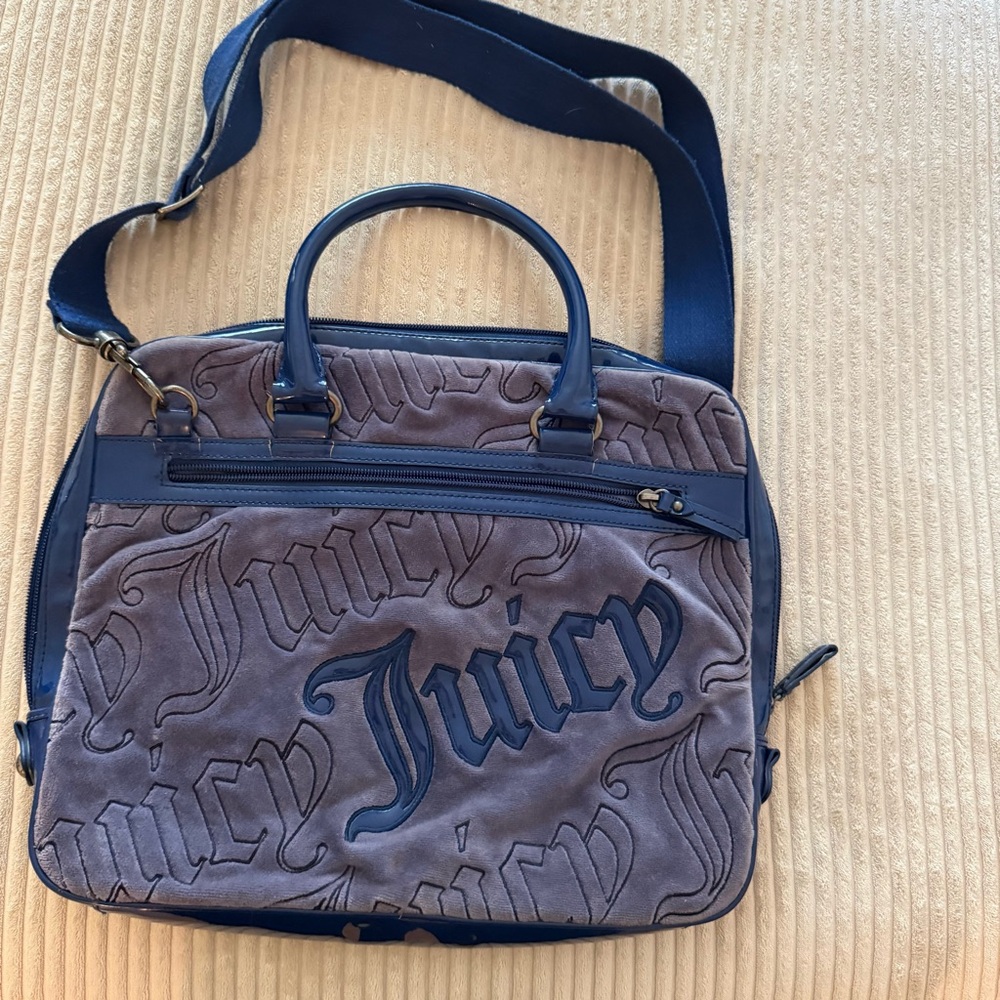 Juicy Couture Navy and Blue Laptop Bag